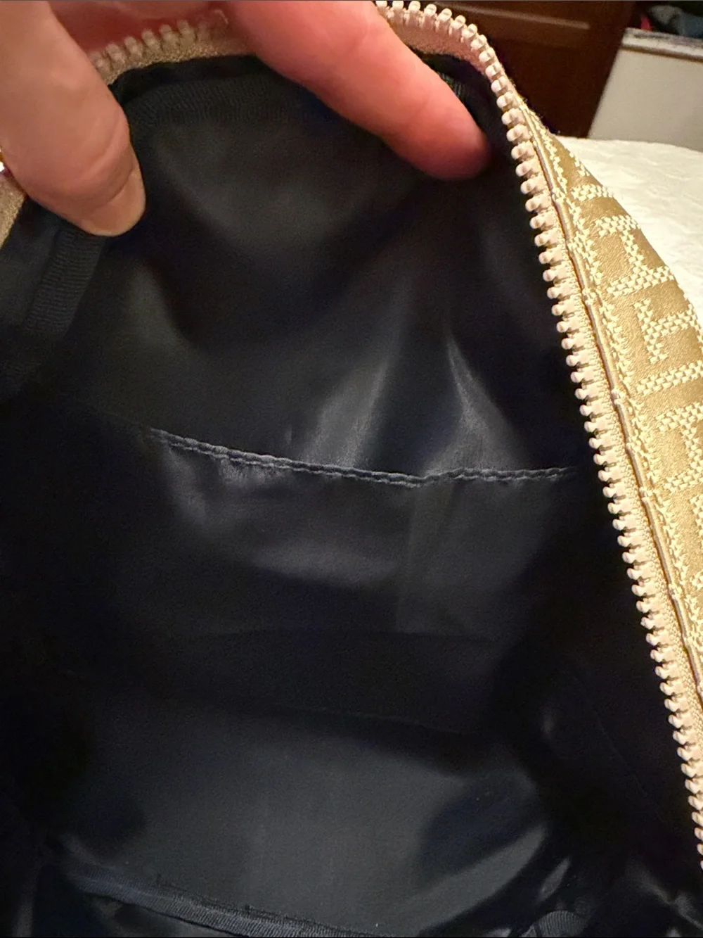 Tommy Hilfiger Beige Monogram Backpack